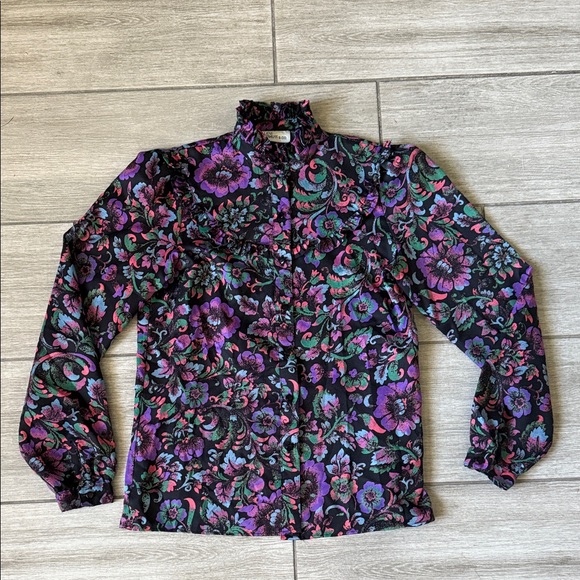 Levi’s Vintage Floral Long Sleeve Button Up Blouse Small - Picture 1 of 6